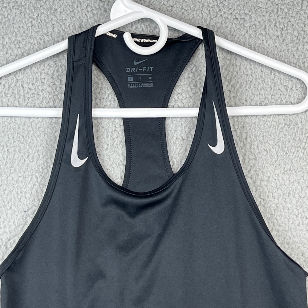 Nike Running Dri-FIT Racerback Tank Top Black Mesh Back CZ1046-010 Womens Small - Picture 2 of 10